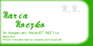 maria moczko business card